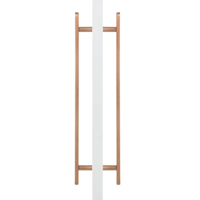 Brushed Copper PVD Oval Profile Back to Back Door Pull - Imogen - Manovella