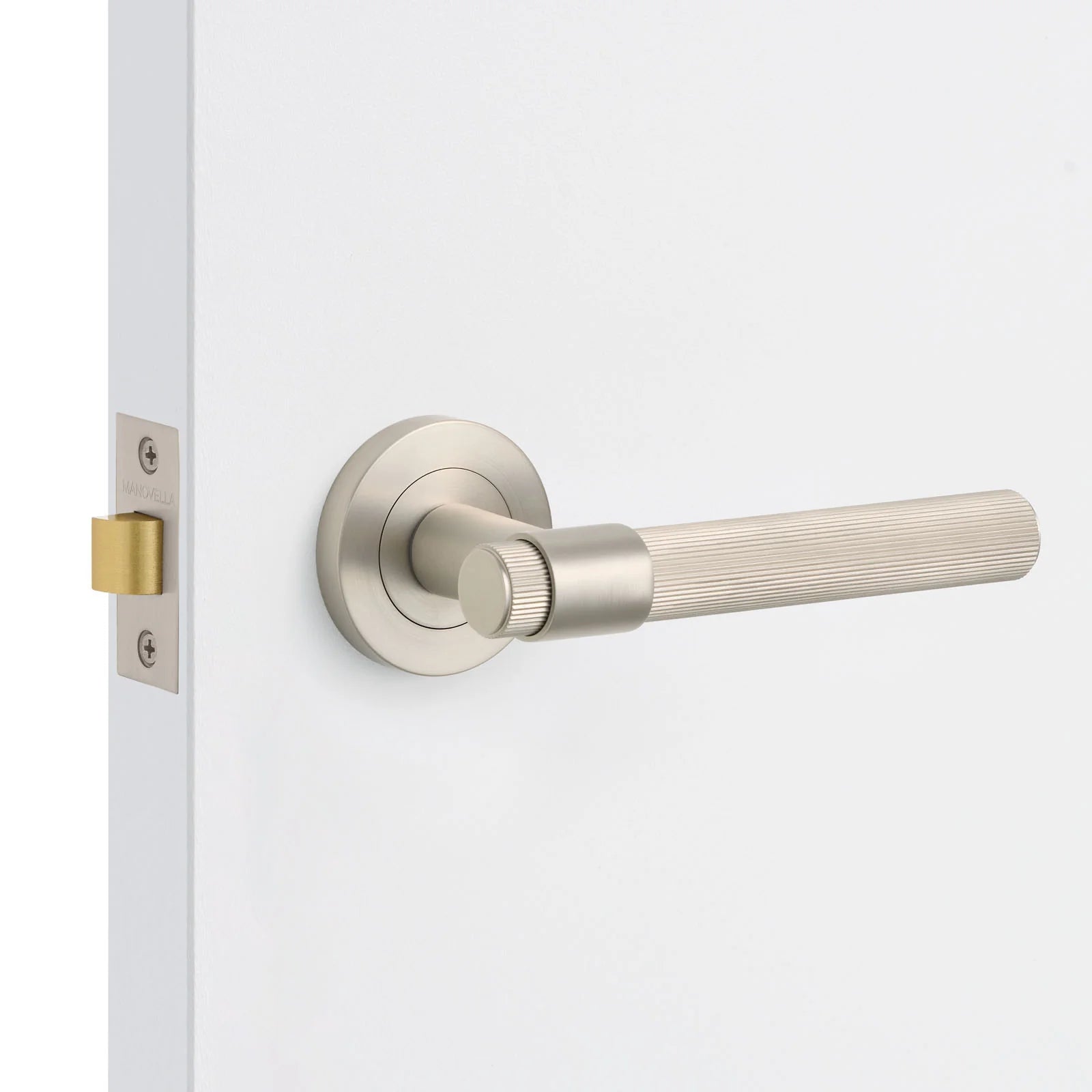Brushed Nickel Passage Door Handle - Rochester - Manovella