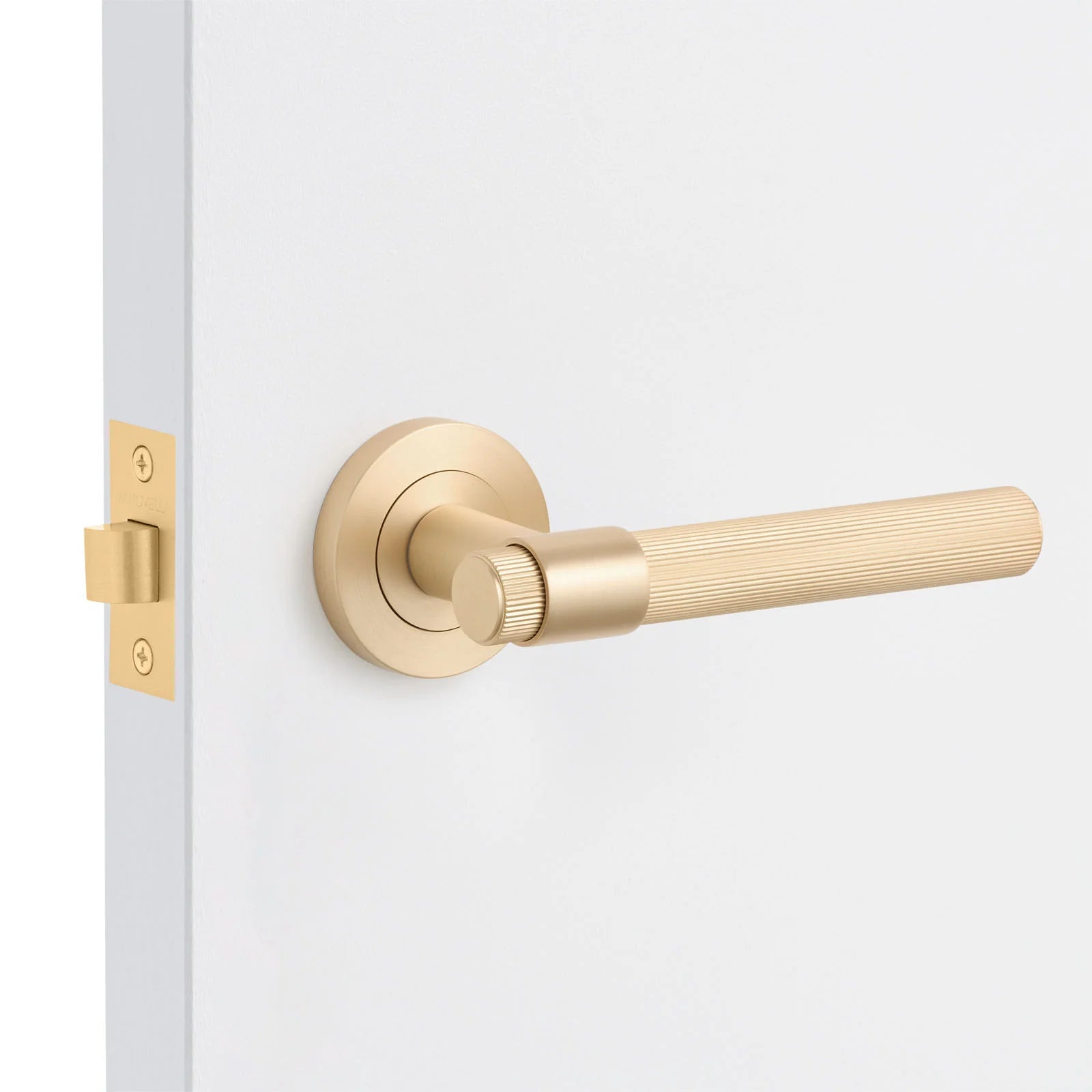 Satin Brass Passage Door Handle - Rochester - Manovella