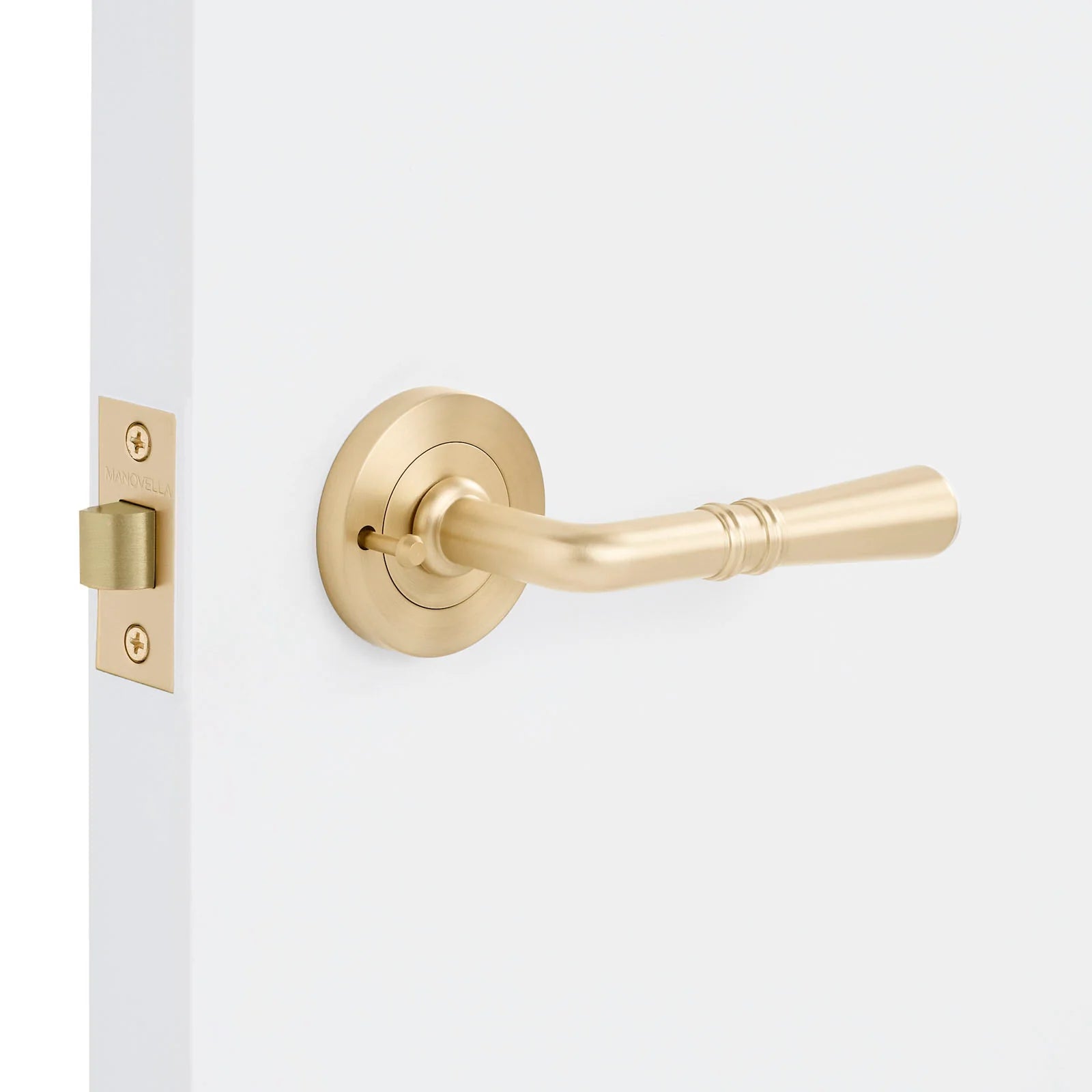 Satin Brass Privacy Door Handle - Lexton - Manovella