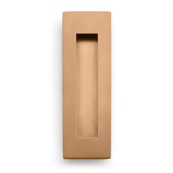 Brushed Copper Sliding Door Flush Pull 150mm x 50mm - Manovella