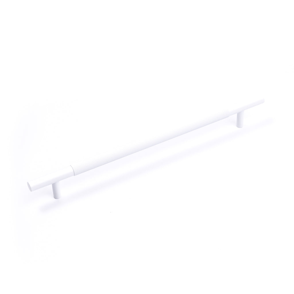 White Knurled Drawer Pull - Charmian - Manovella