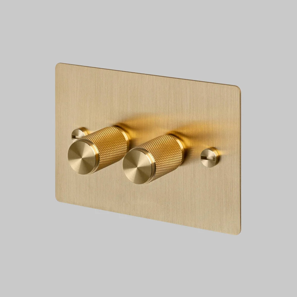 2G DIMMER / 2-WAY / 100W / HORIZONTAL / CROSS - Buster + Punch