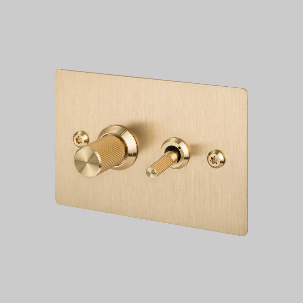 2G TOGGLE + DIMMER / 2-WAY / HORIZONTAL / LINEAR - Buster + Punch