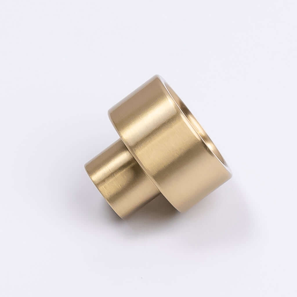 Brushed Brass Button Cabinet Knob - Bianca - Manovella - Entry - Point - CABBIA26BB - Manovella