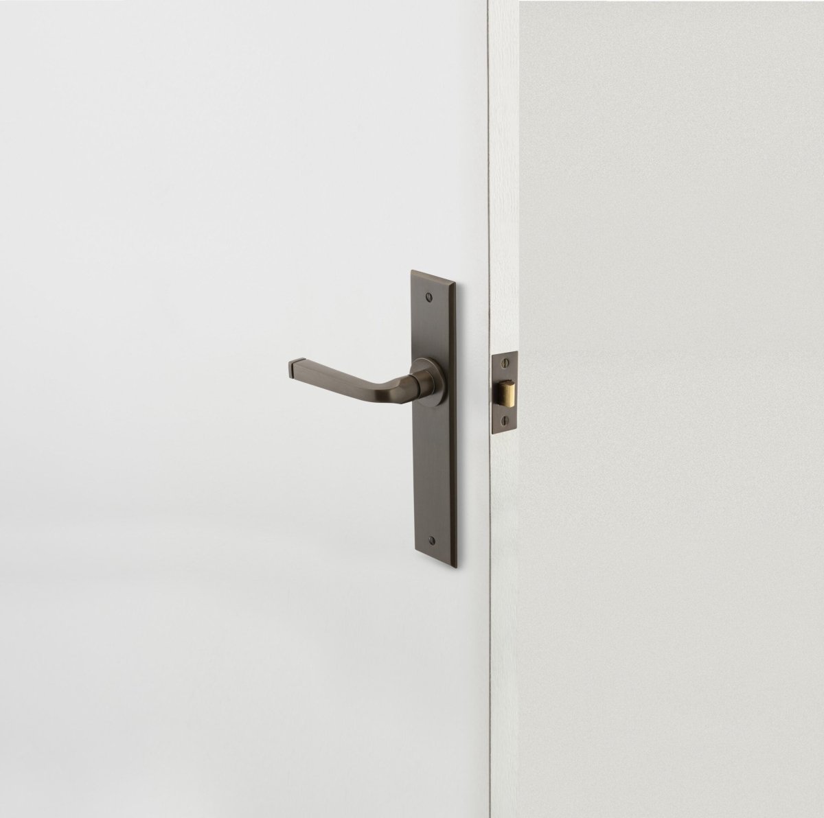 IVER Annecy Solid Brass Chamfered Door Handle – Multiple Finishes Available - Entry - Point - 15288 - Iver