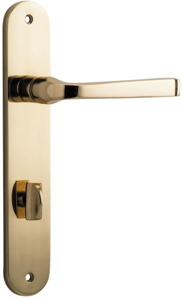IVER Annecy Solid Brass Oval BackPlate Door Handle – Multiple Finishes Available - Entry - Point - 10232P85 - Iver