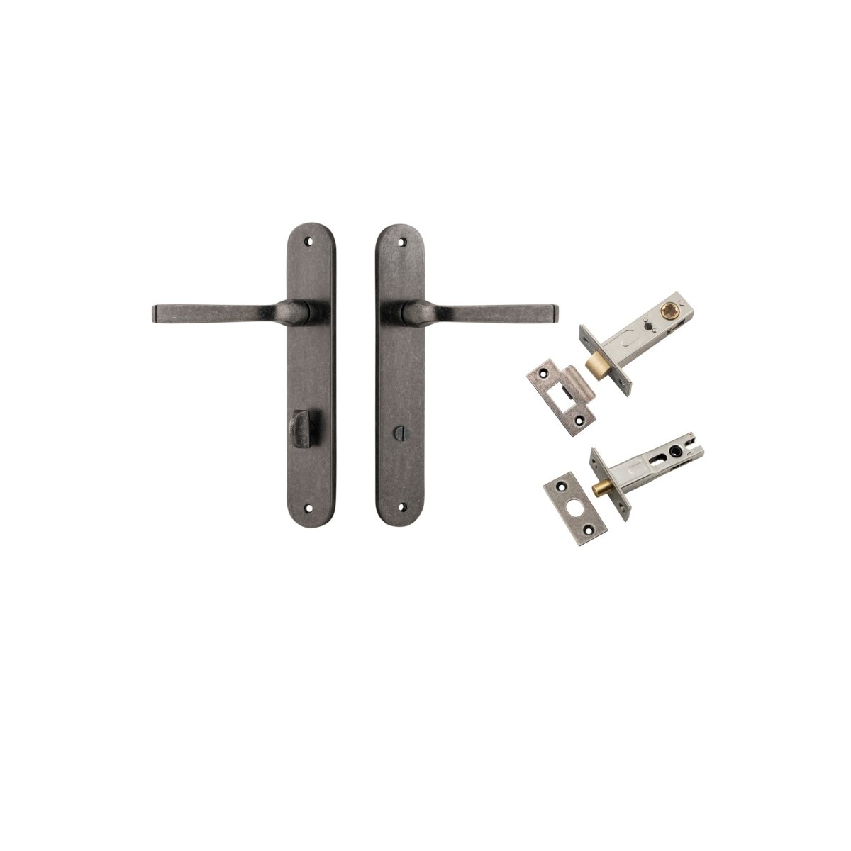 IVER Annecy Solid Brass Oval BackPlate Door Handle – Multiple Finishes Available - Entry - Point - 13732KPRIV60 - Iver