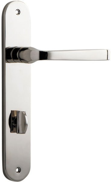 IVER Annecy Solid Brass Oval BackPlate Door Handle – Multiple Finishes Available - Entry - Point - 14232P85 - Iver