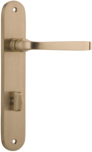 IVER Annecy Solid Brass Oval BackPlate Door Handle – Multiple Finishes Available - Entry - Point - 15232P85 - Iver