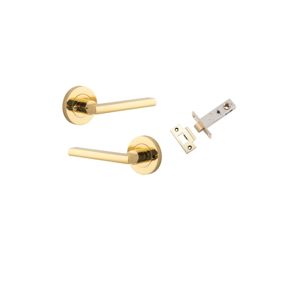 IVER Baltimore Solid Brass Round Rose Door Handle – Multiple Finishes Available - Entry - Point - 9210KIBPRIV60 - Iver