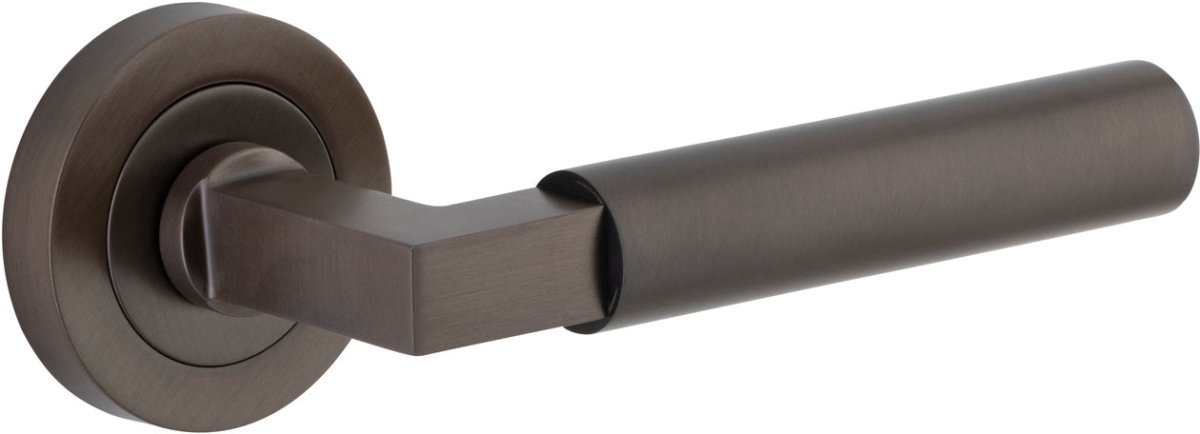 IVER Berlin Solid Brass Round Rose Door Handle – Multiple Finishes Available - Entry - Point - 0341 - Iver