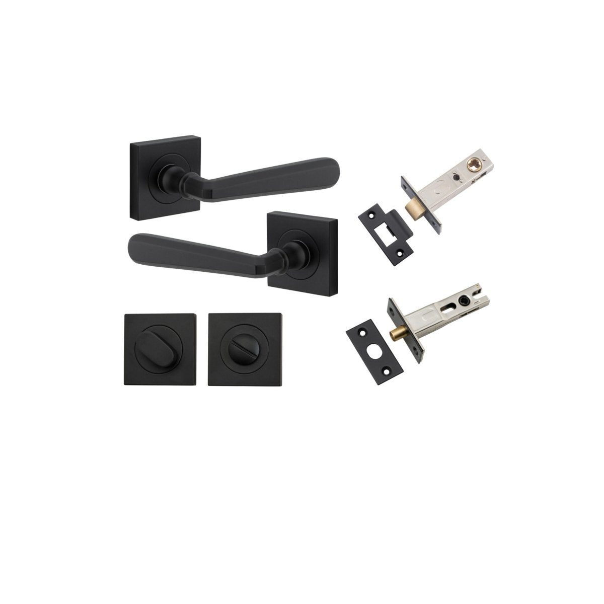 IVER Copenhagen Solid Brass Square Rose Door Handle – Multiple Finishes Available - Entry - Point - 21193KPRIV60 - Iver