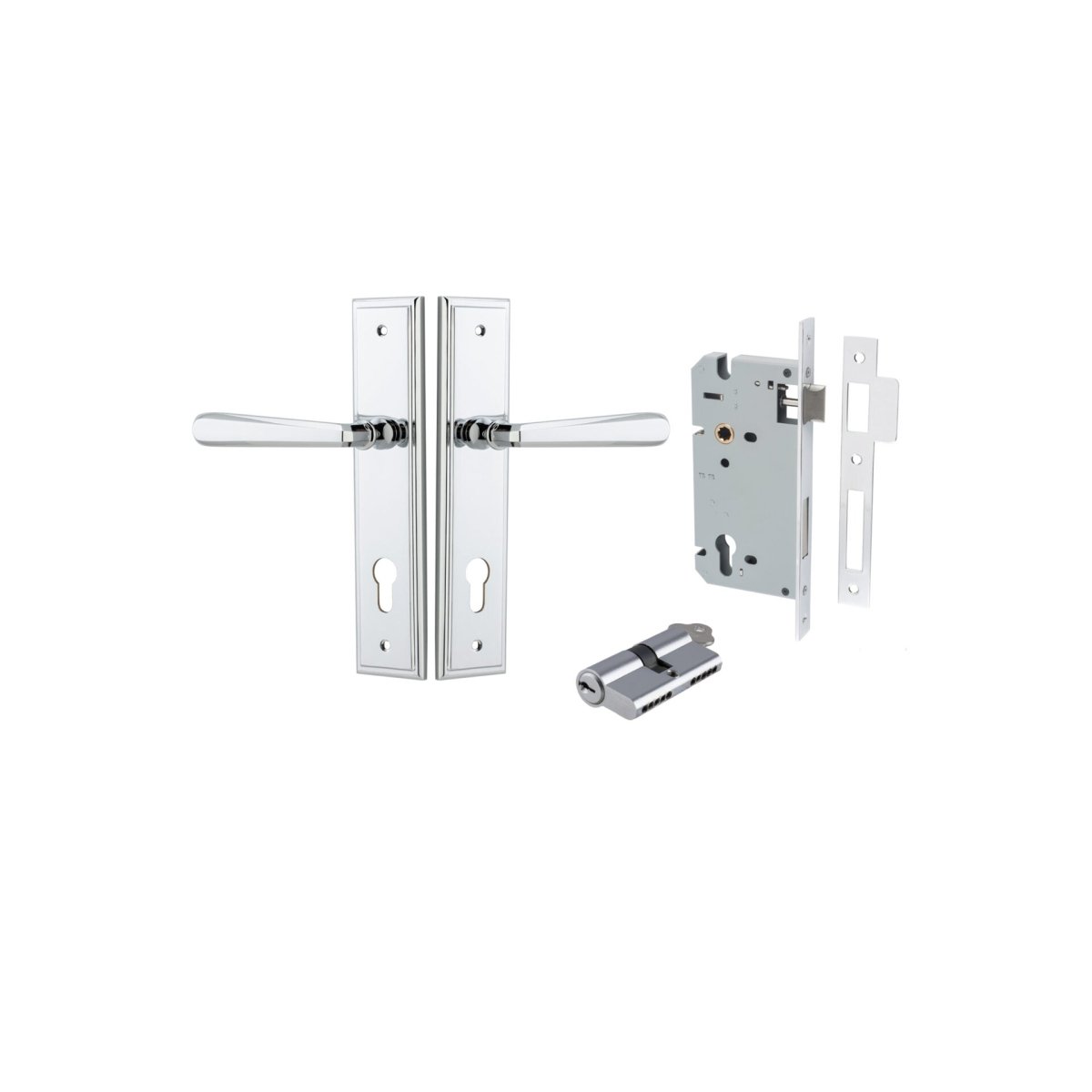 IVER Copenhagen Solid Brass Stepped Door Handle – Multiple Finishes Available - Entry - Point - 11878KENTR60KK - Iver