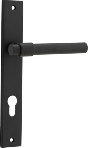IVER Helsinki Solid Brass Rectangular Backplate Door Handle – Multiple Finishes Available - Entry - Point - 12896E85 - Iver