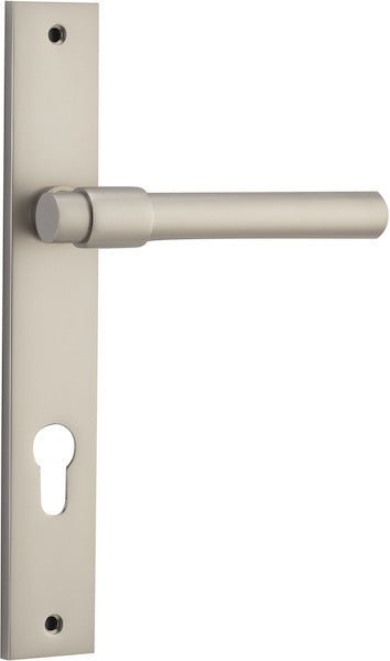 IVER Helsinki Solid Brass Rectangular Backplate Door Handle – Multiple Finishes Available - Entry - Point - 14896E85 - Iver