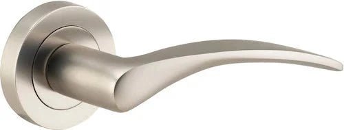 IVER Oxford Solid Brass Round Rose Door Handle – Multiple Finishes Available - Entry - Point - 9229 - Iver