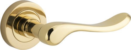 IVER Stirling Solid Brass Round Rose Door Handle – Multiple Finishes Available - Entry - Point - 20790 - Iver