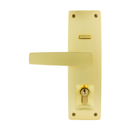 Trilock Urban Aurora Double Cylinder Entrance Lever Set - Satin Brass
