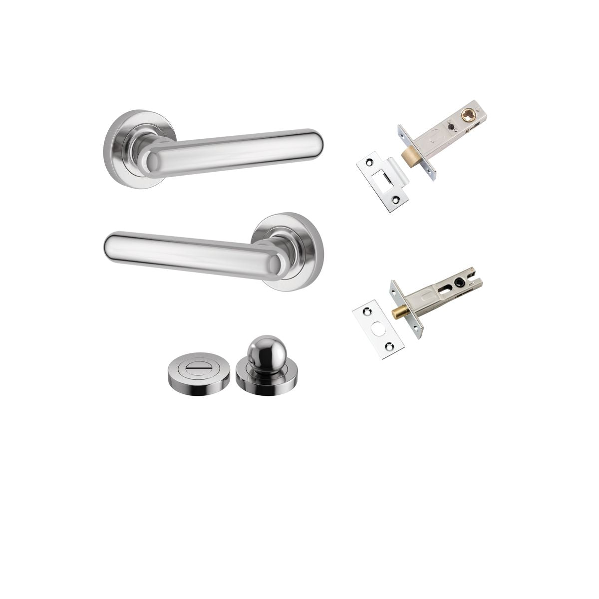 IVER Puerto Solid Brass Round Rose Door Handle – Multiple Finishes Available
