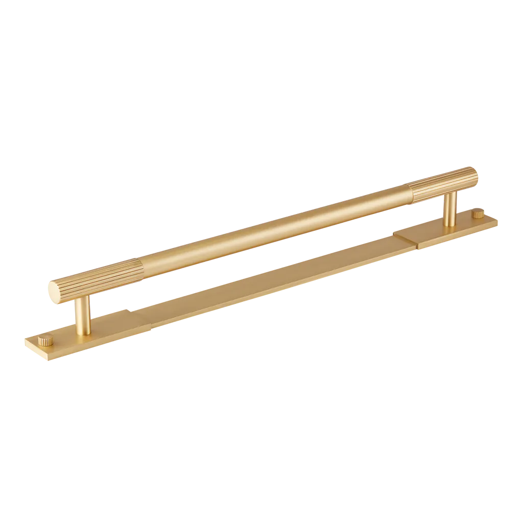 MIX Straight Knurled Appliance Pull Handle & Backplate By Amrac Martin